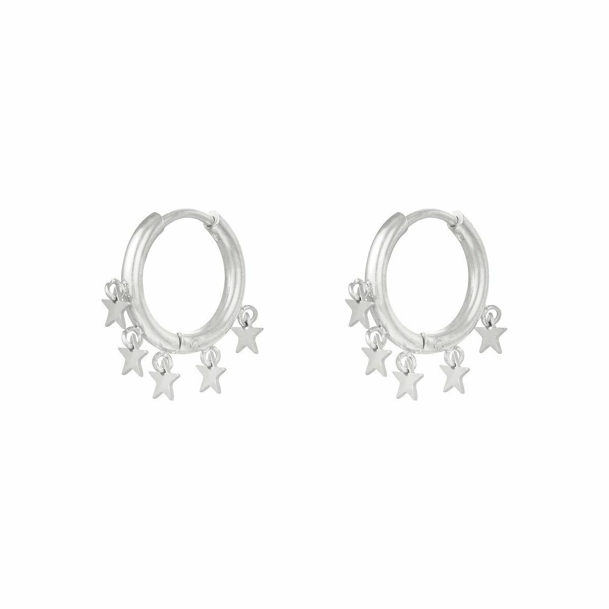 Oorbellen Floating Stars - Zilver