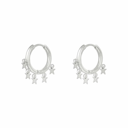 Oorbellen Floating Stars - Zilver