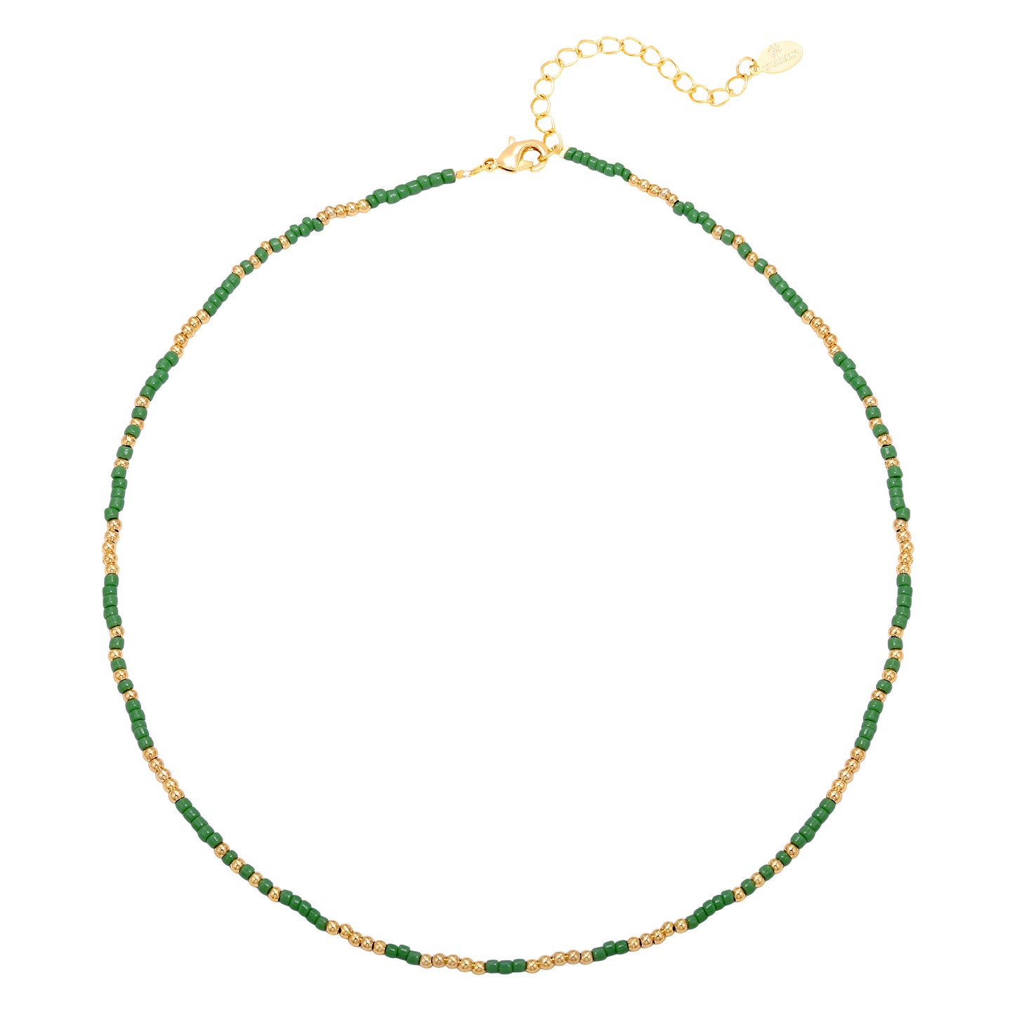 Ketting Beads - Donker Groen