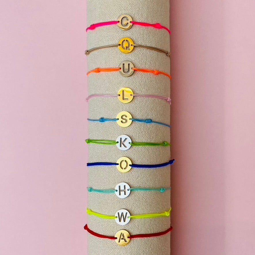 Armband Initiaal Rond - Goud