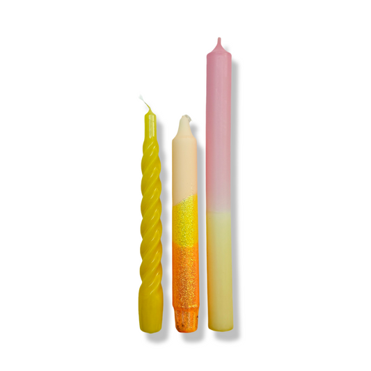Dinerkaarsen Set - 'Lemon Light'