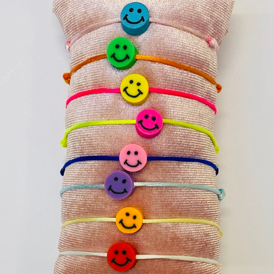 Armband Satijn - Smiley
