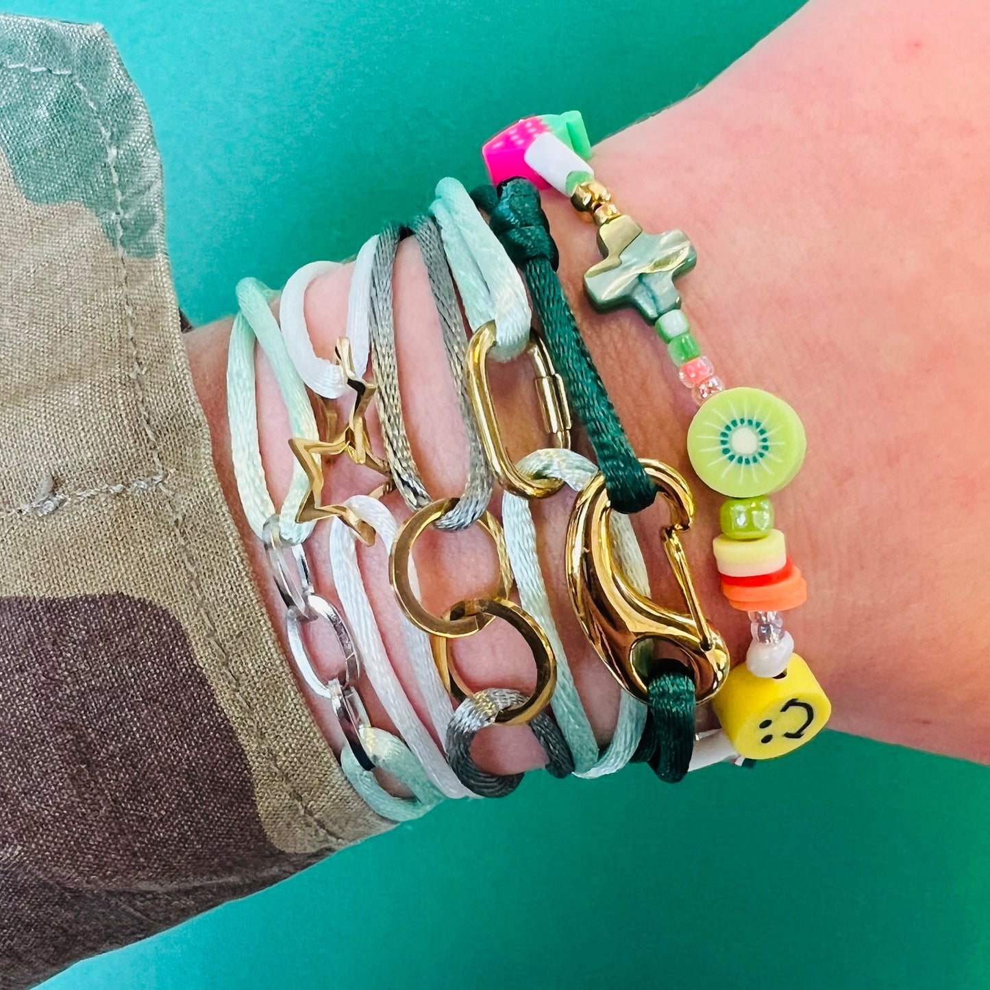 Armband Satijn - Sailor - Goud