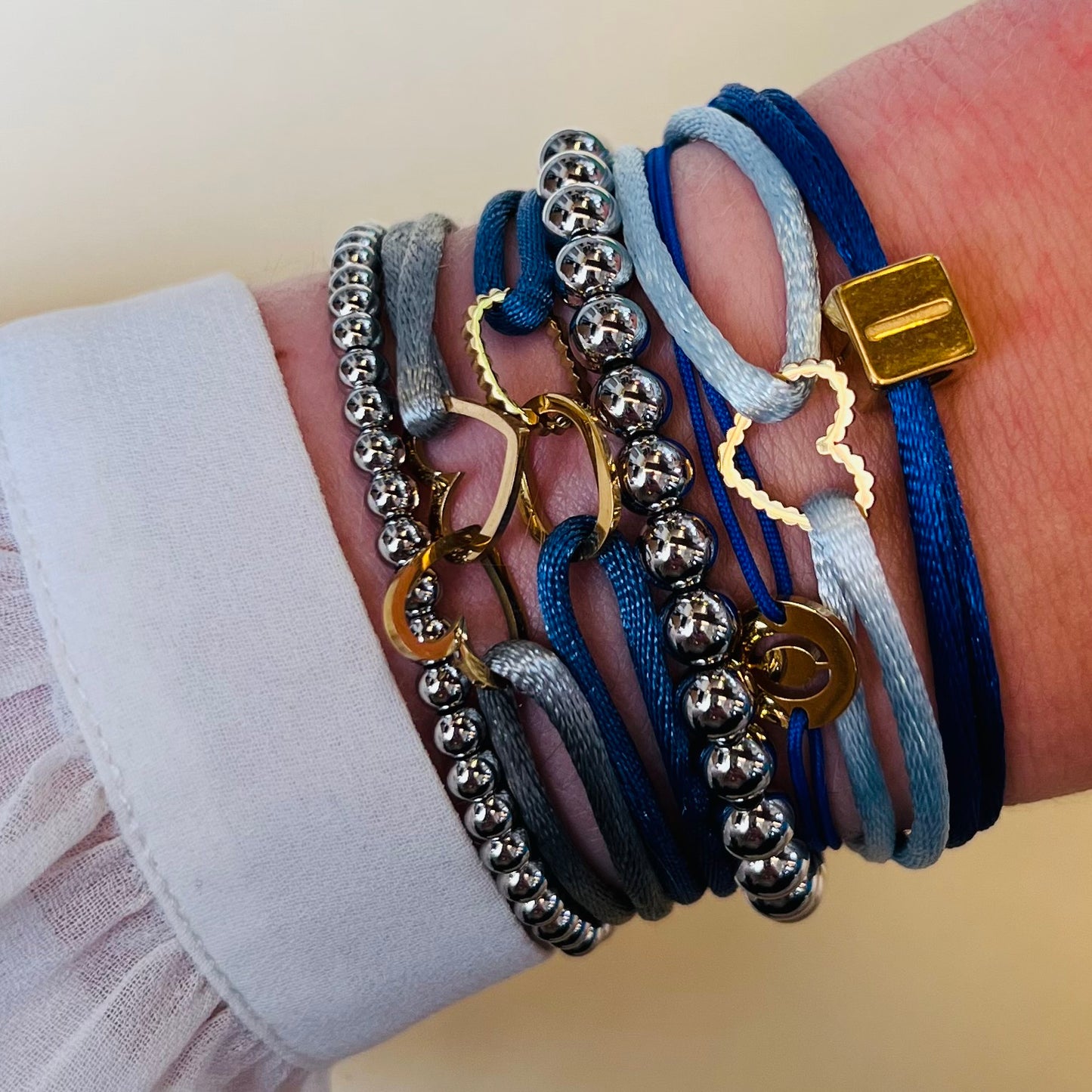 Armband Satijn - Infinity Ovaal - Goud