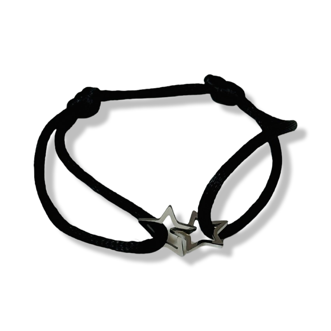 Armband Satijn - Infinity Ster - Zilver