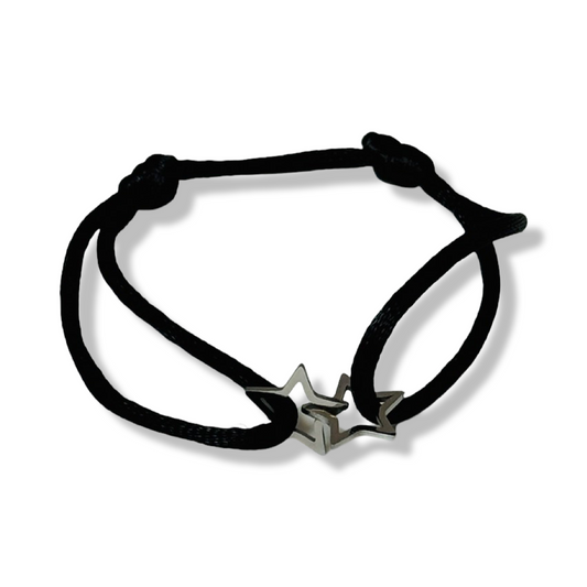 Armband Satijn - Infinity Ster - Zilver