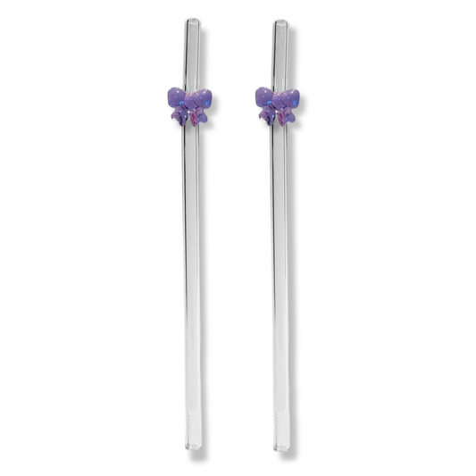 Rietjes met Strik - Set van 2 - Misty Lilac