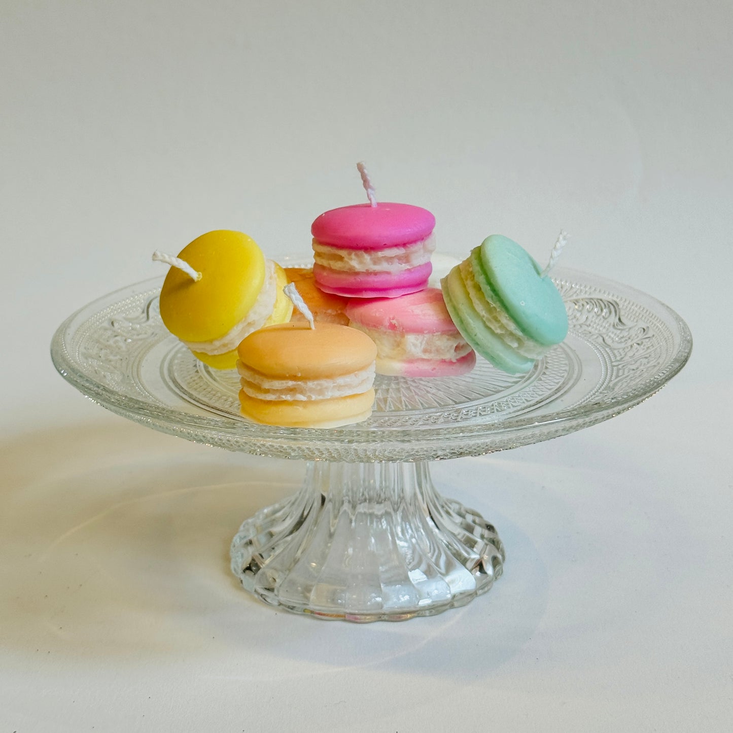 Macaron Kaarsjes - 4 Stuks