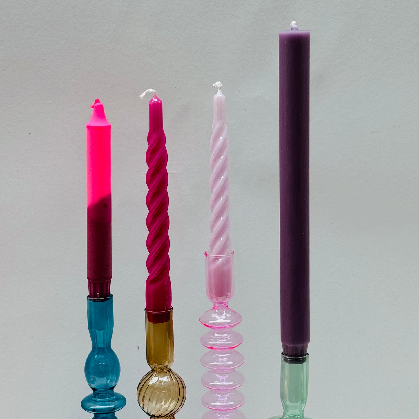 Dinerkaarsen Set - 'Purple Harmony'