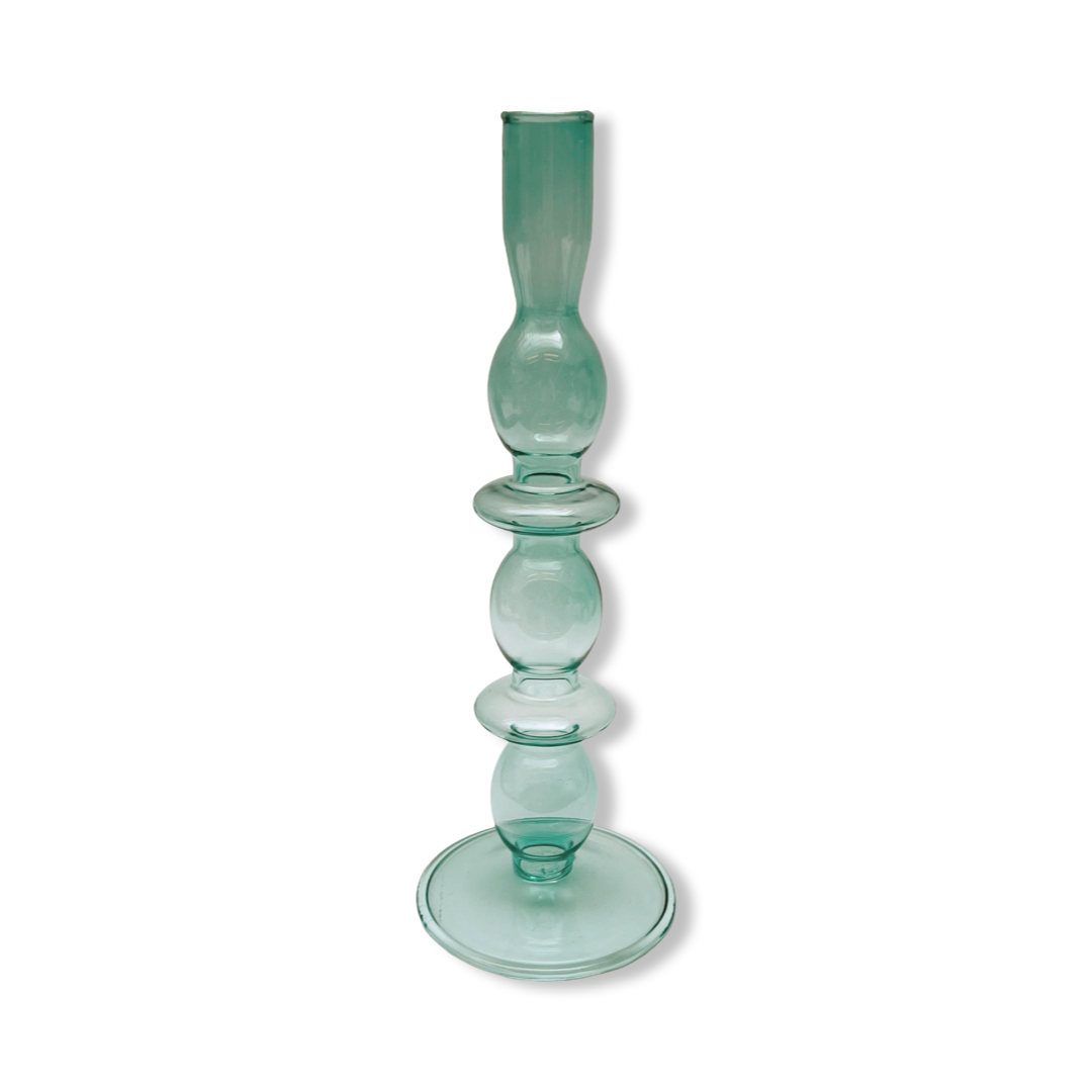 Glazen Kaarsenhouder Bubble - Groen (L)
