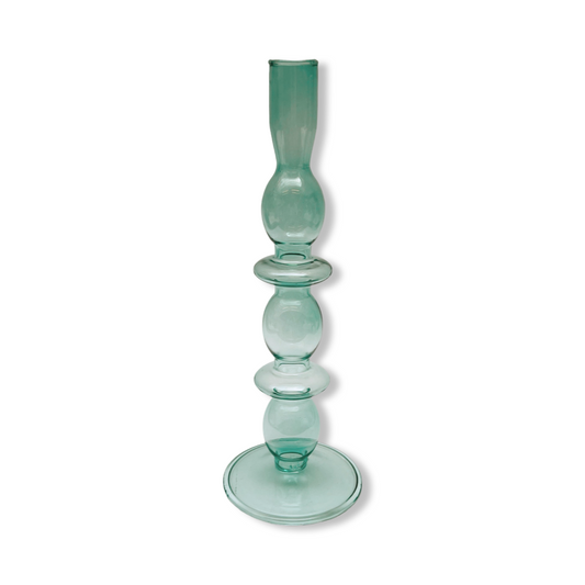 Glazen Kaarsenhouder Bubble - Groen (L)