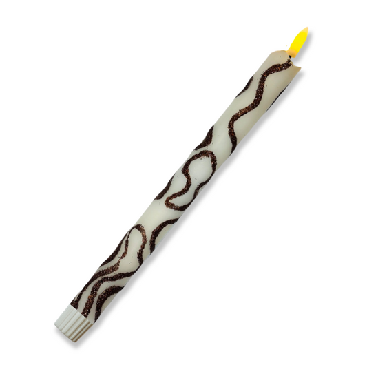 LED Dinerkaars Barok Glitter - Beige/ Bruin/ Koper