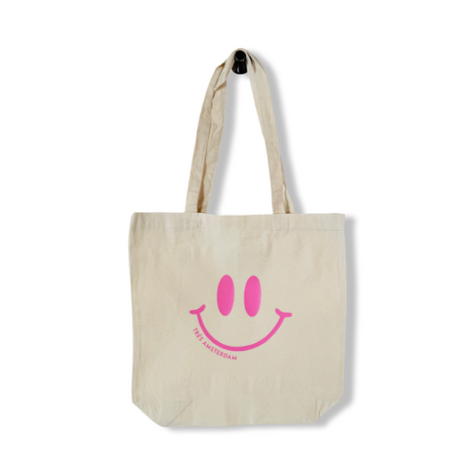 Tas Katoen Smiley - Très Amsterdam