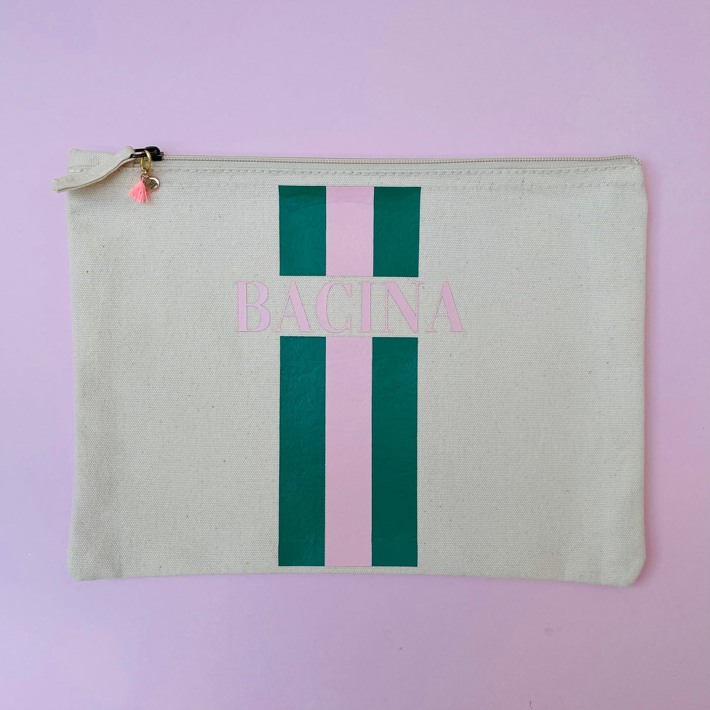 Custom Pouch Katoen - Strepen (28x20cm)