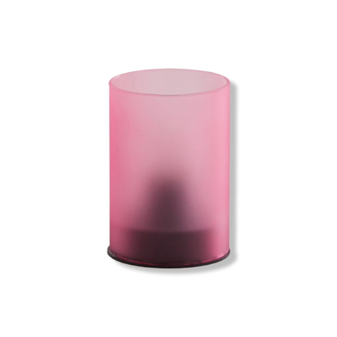 Tafellamp LED Glas - Mat Roze - M