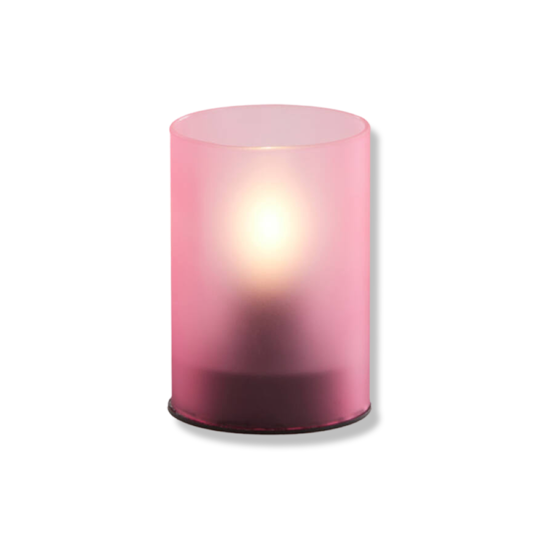 Tafellamp LED Glas - Mat Roze - M