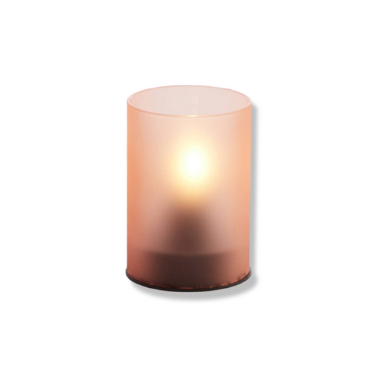 Tafellamp LED Glas - Mat Perzik - M