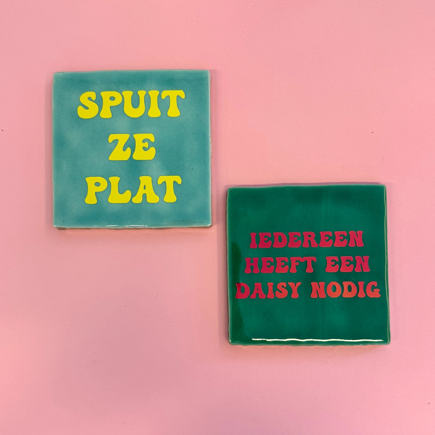 Tegeltje - Metallic Koper/ Goud (Kies Zelf de Opdruk)