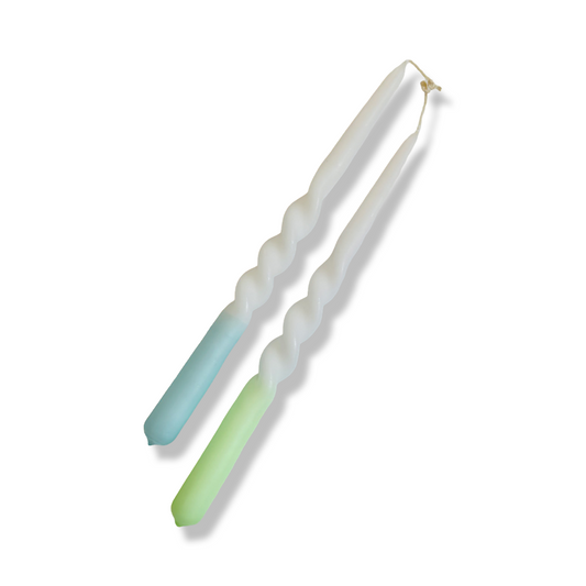 Dinerkaars Twin Twist- Wit/ Blauw/ Groen