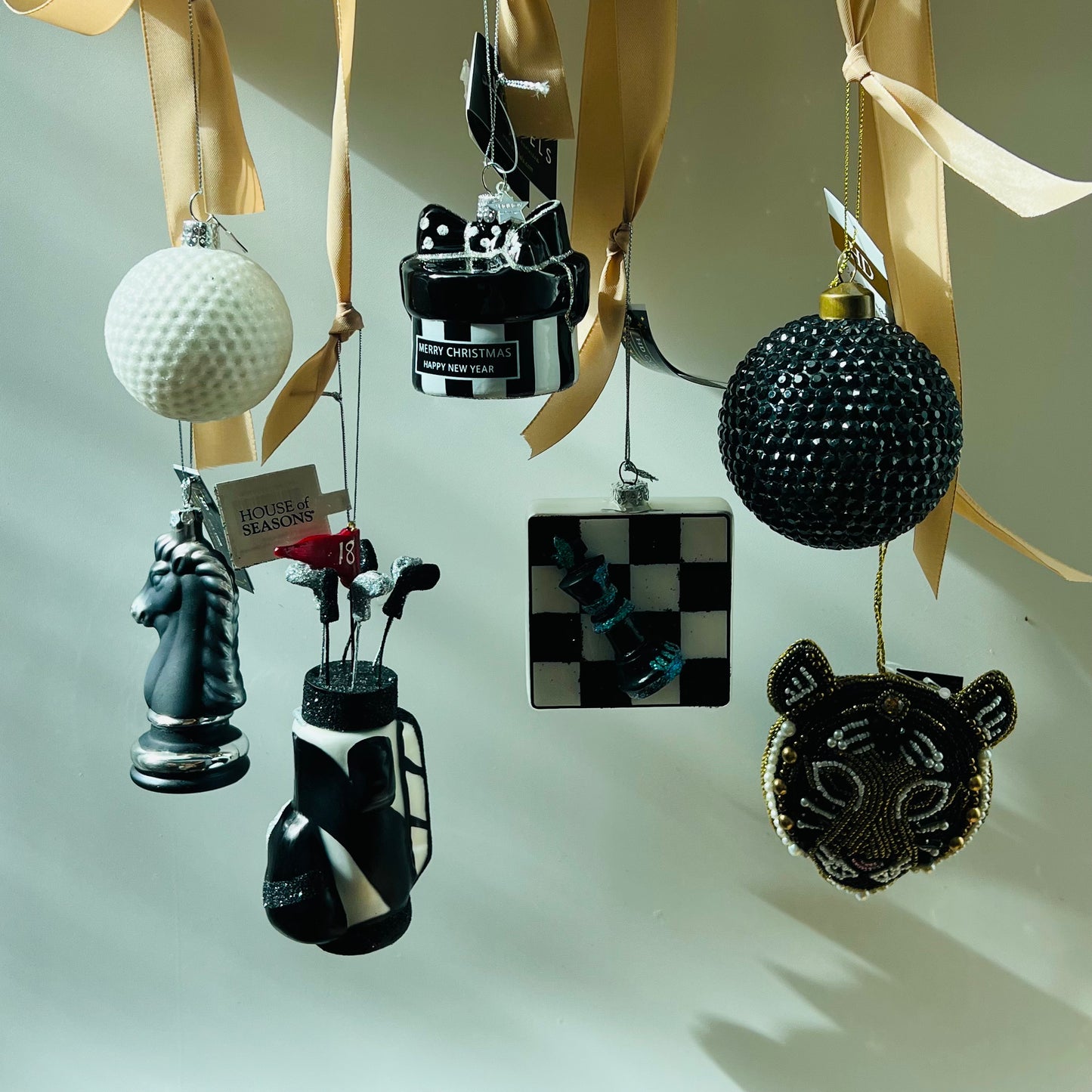 Kerstbal - Diamonds All Over - Zwart