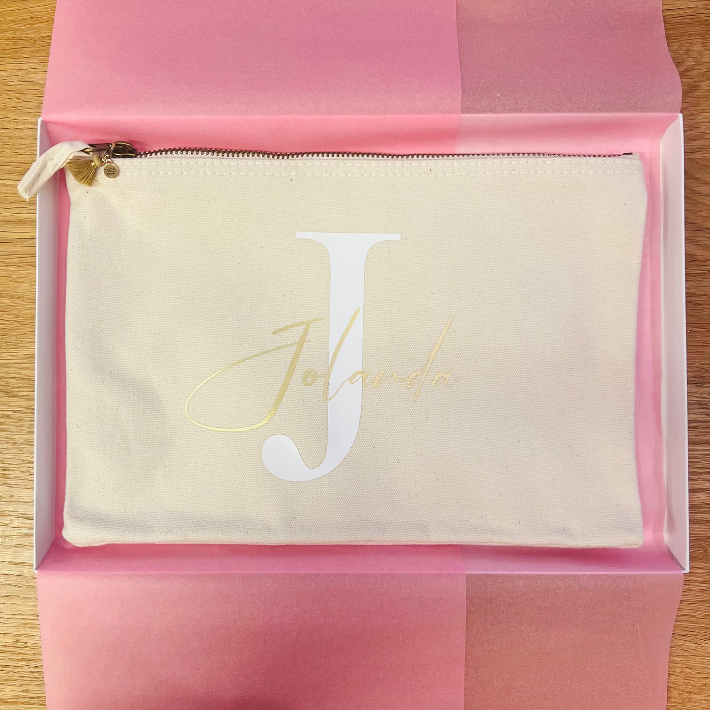 Custom Pouch Katoen - Naam (28x20cm)