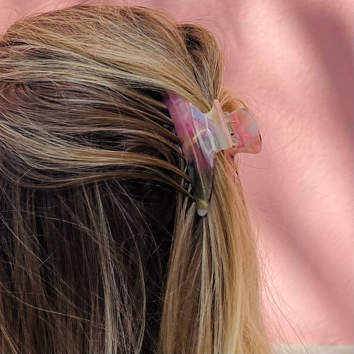 Haarclip Tie Dye Roze