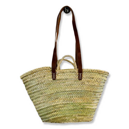 Rieten Tas/ Mand - Dubbele hengsels - Plain