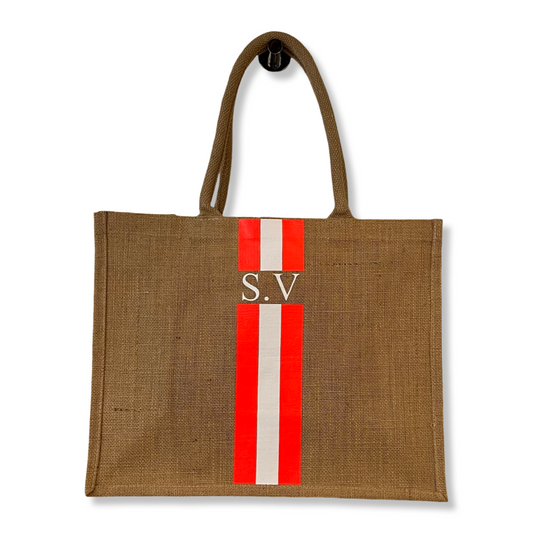 Custom Jute Tas Groot (42x33cm)