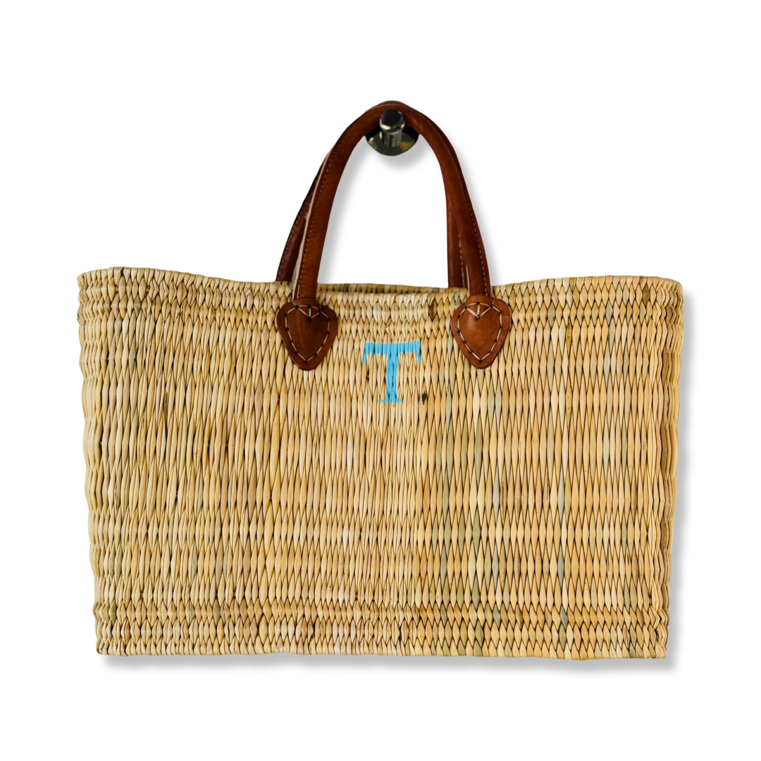 Custom Rieten Tas/ Mand - Initiaal