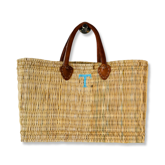 Custom Rieten Tas/ Mand - Initiaal