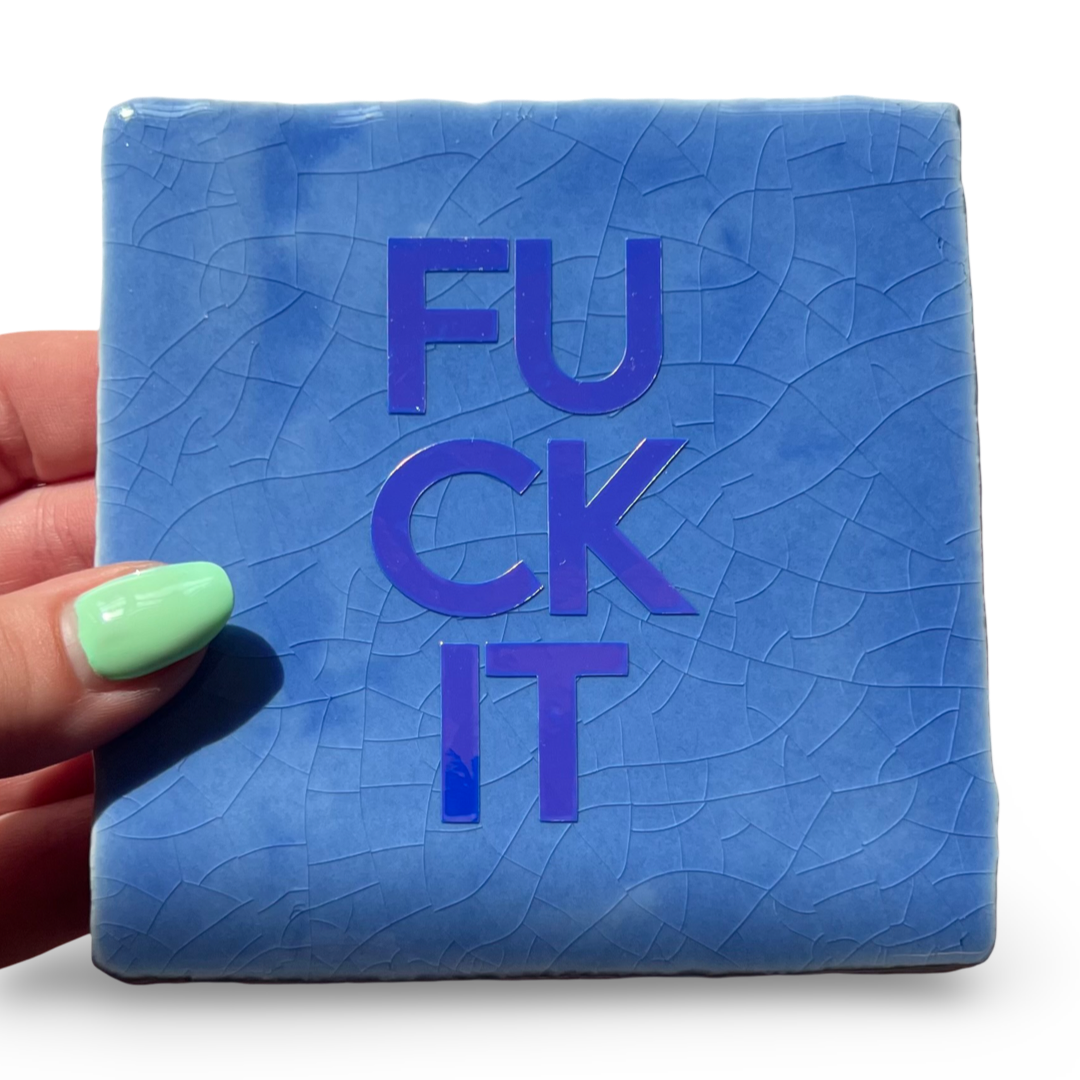 Tegeltje - Blauw (Kies Zelf de Opdruk)