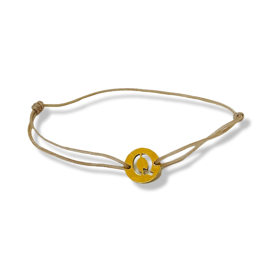 Armband Initiaal Rond - Goud