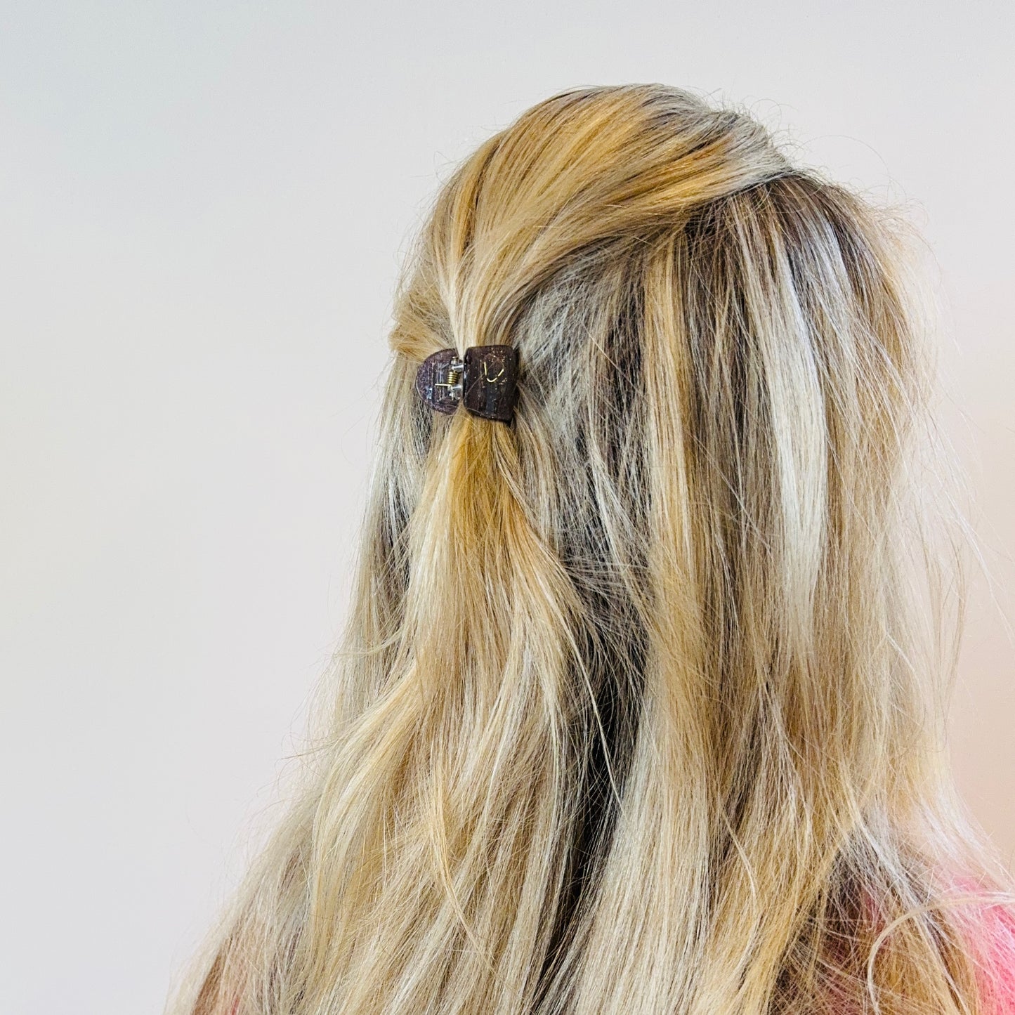 Haarclip Glitter Grijs
