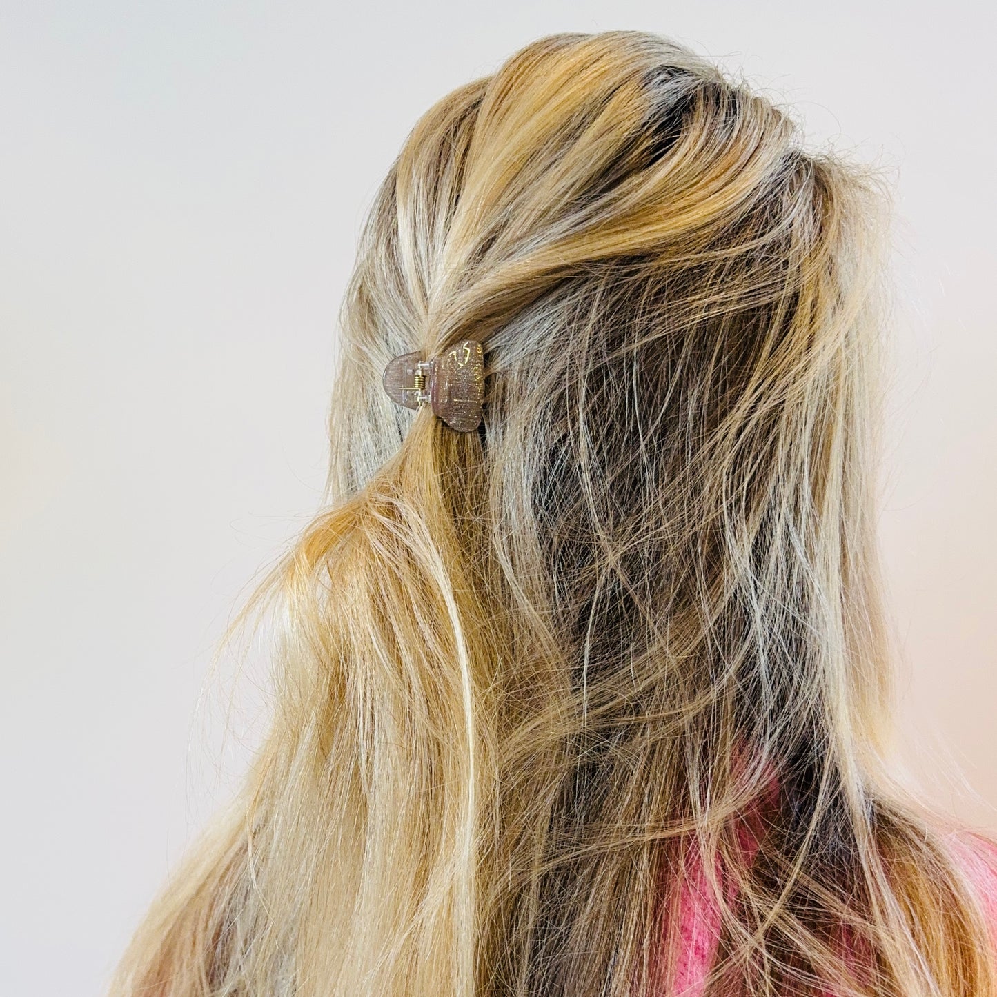 Haarclip Glitter Taupe