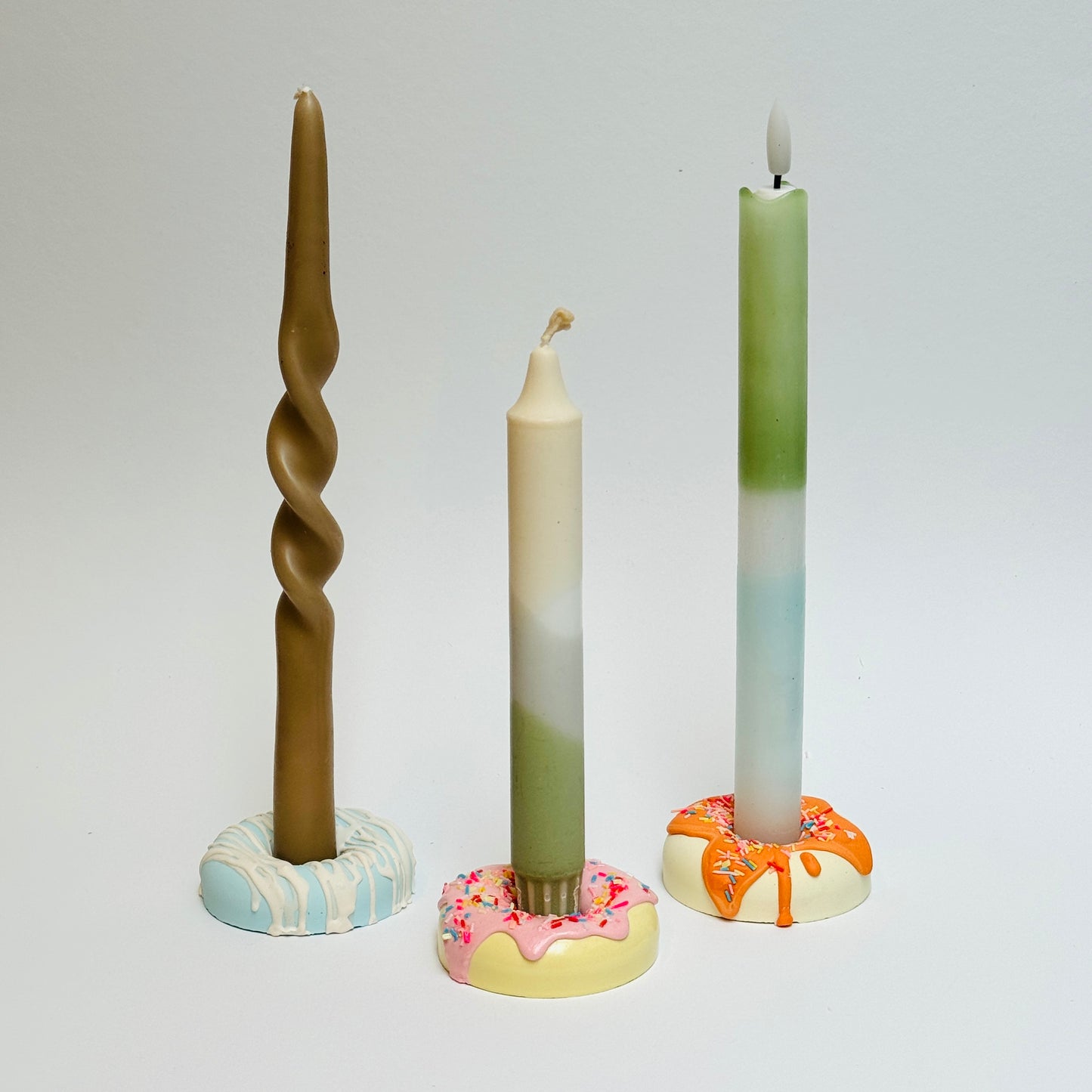 Jesmonite Donut Kaarsenhouder - Keuze uit 3 Varianten