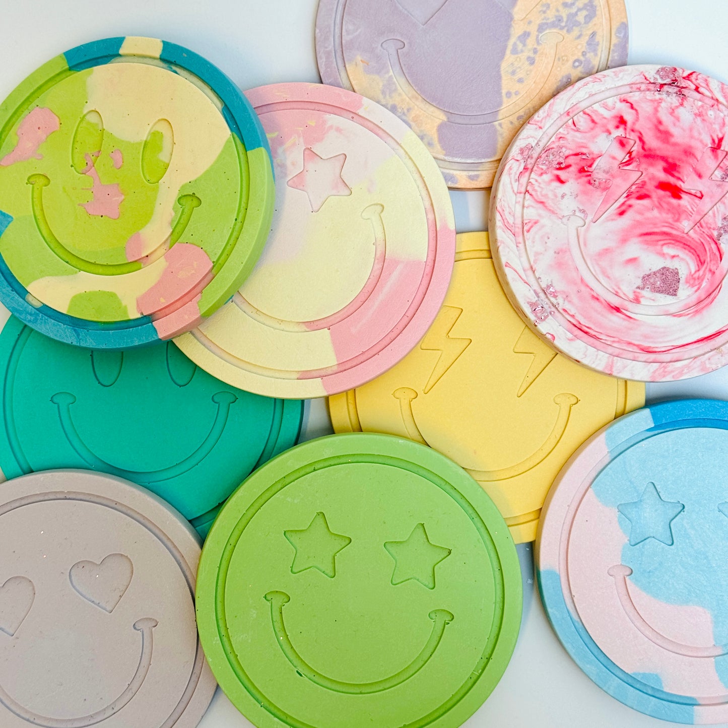 Jesmonite Schaaltje Smiley - Keuze uit 9 Varianten