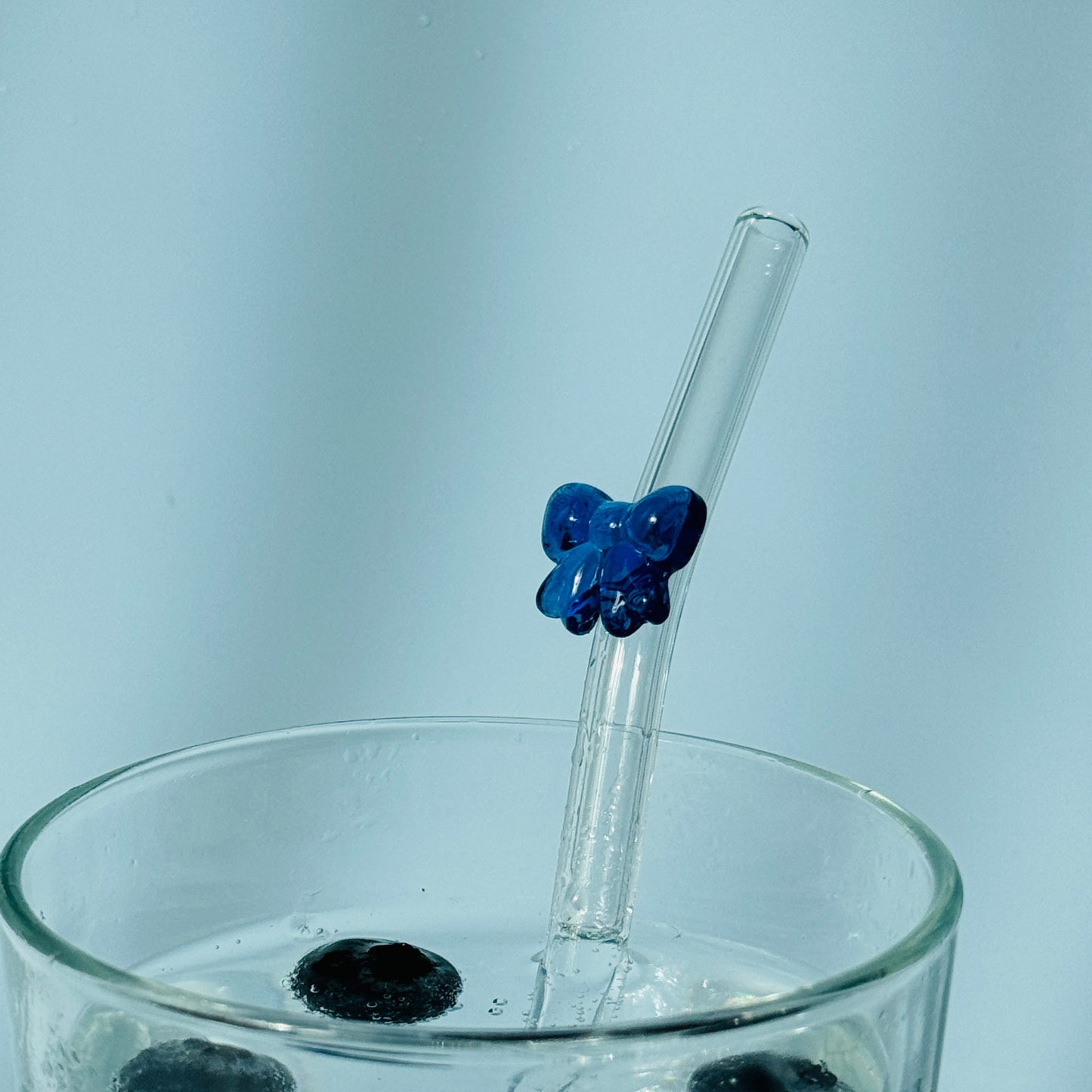 Bow Straws Set van 2 - Breeze Blue