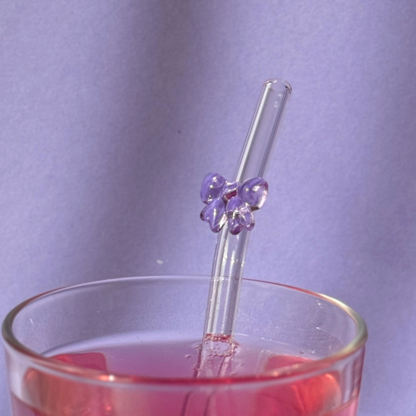 Bow Straws Set van 2 - Misty Lilac