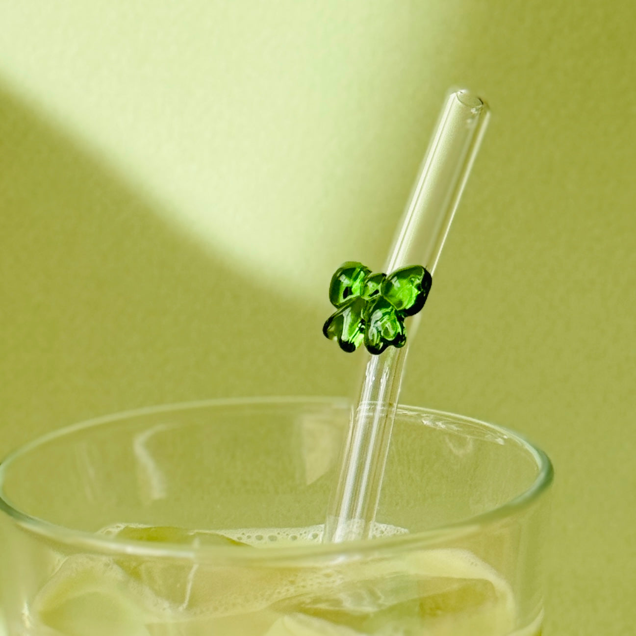 Bow Straws Set van 2 - Matcha Green