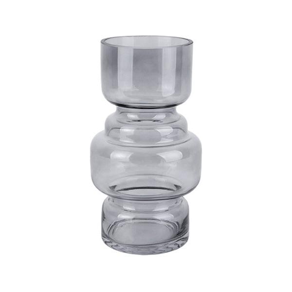 Glazen Vaas Bubbel - Grijs (M)