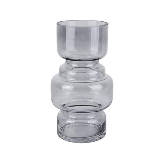 Glazen Vaas Bubbel - Grijs (M)