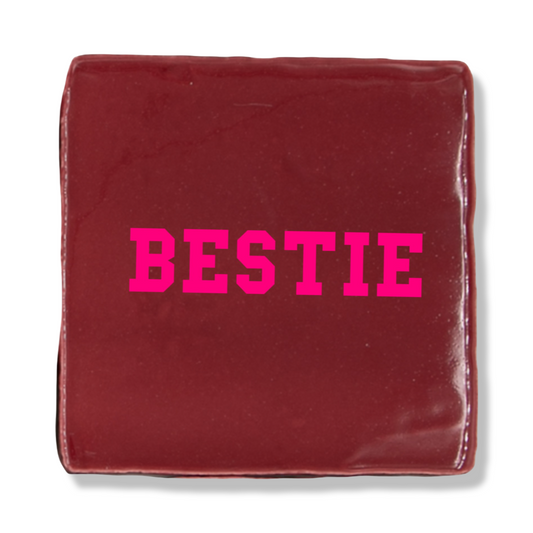 Tegeltje - Bordeaux Rood (Kies Zelf de Opdruk)