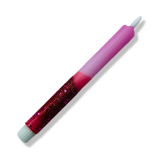 LED Dinerkaars Dip Dye Sparkle - Roze/ Rood/ Glitter