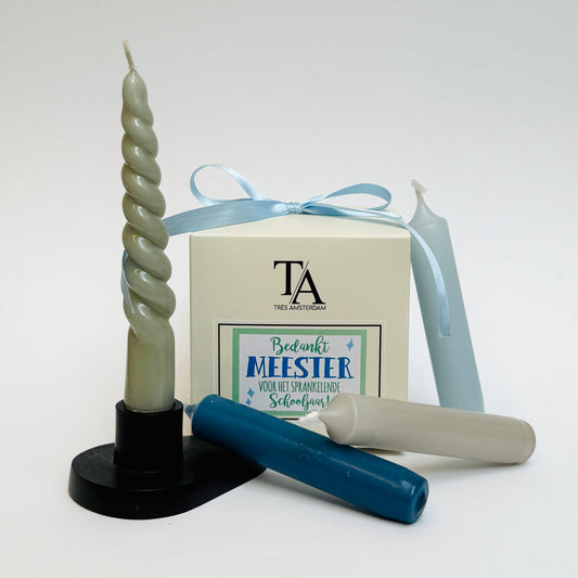Kleine Gift Set – Bedankt Meester (stel zelf de kleuren samen)