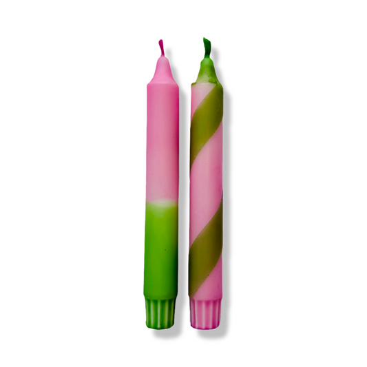 Dinerkaarsen Set - Pink Bloom