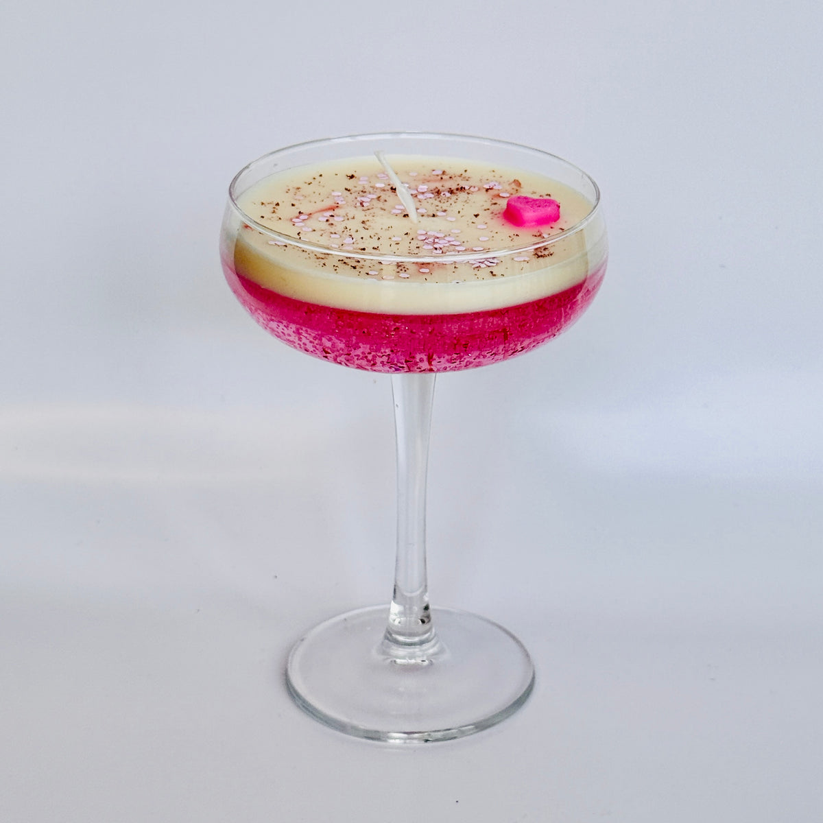 Cocktail Kaars - Rosé Champagne - Glitter Edition