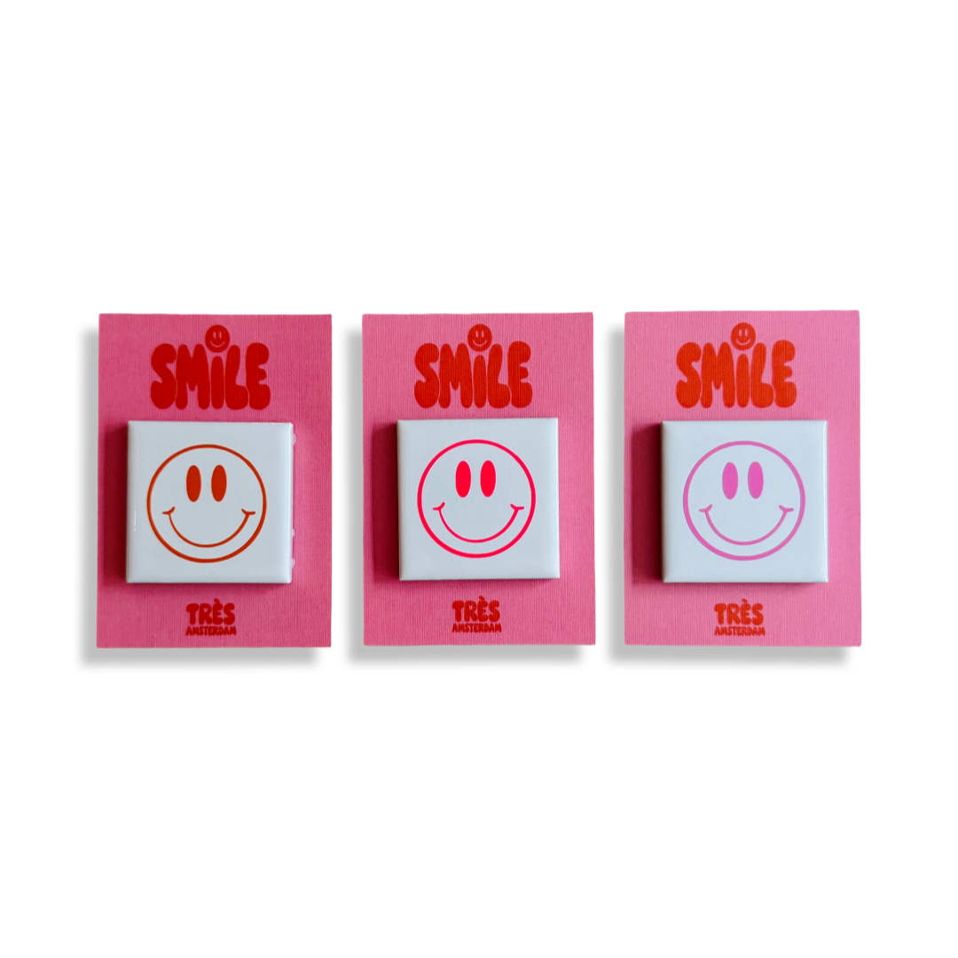Mini Wens Tegeltje - Smiley - Set van 3