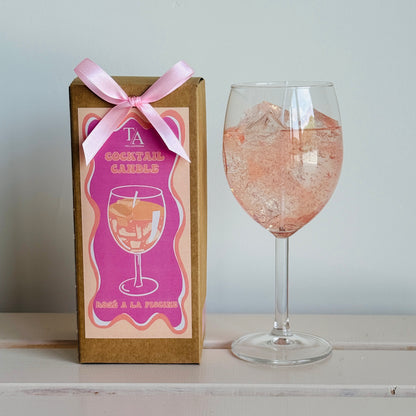 Cocktail Kaars - Rosé a la Piscine