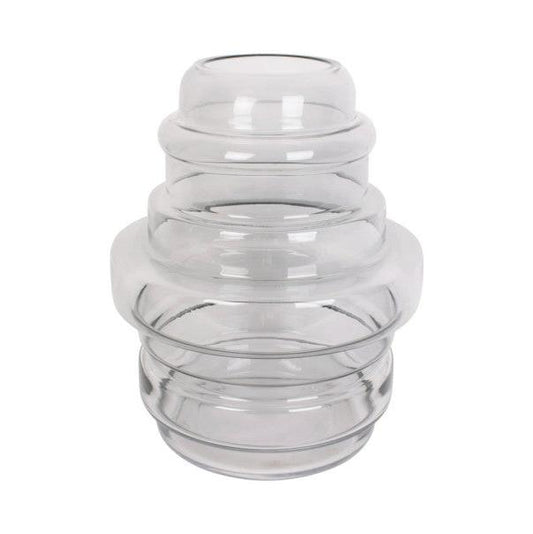 Glazen Vaas Bubbel - Grijs (L)