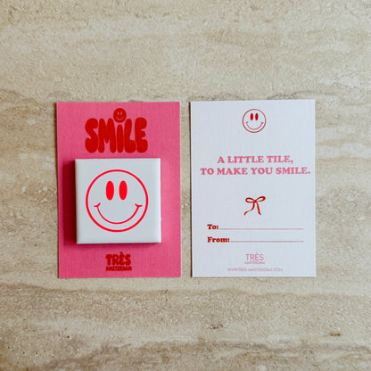 Mini Wens Tegeltje - Smiley - Set van 3